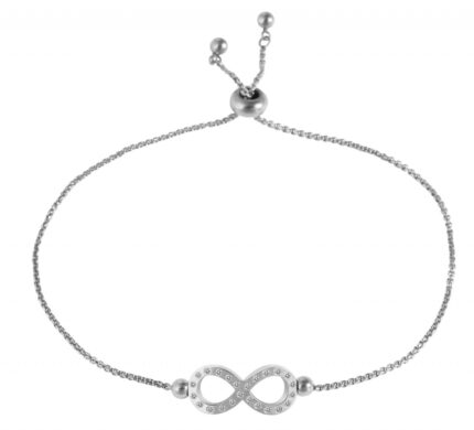 Akzent Infinity-Armband, Edelstahl