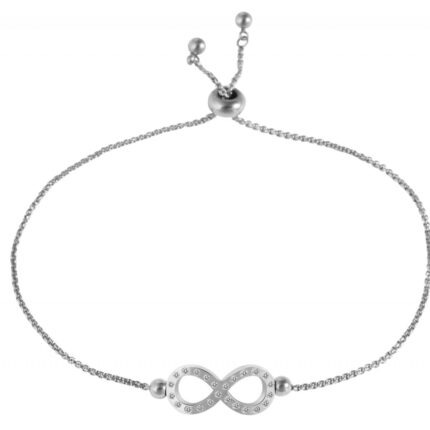 Akzent Infinity-Armband, Edelstahl