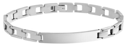 Akzent Edelstahlarmband mit Identplatte Gravur personalisierbar