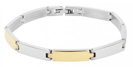 Akzent Armband "Aloysius" aus Edelstahl, bicolor, 21 cm