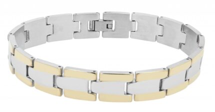 Akzent Armband "Oberon" aus Edelstahl, bicolor, 21,5 cm
