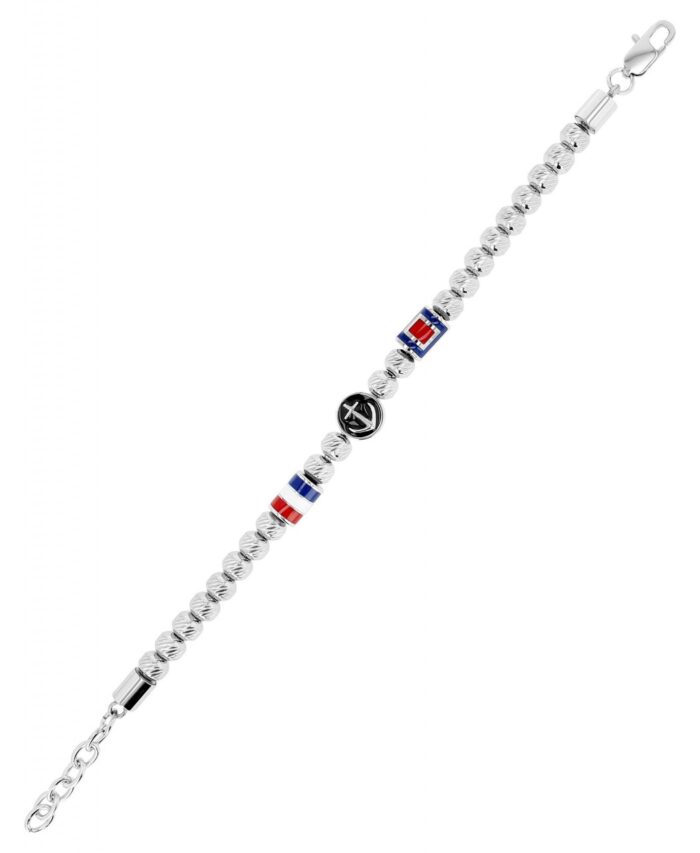 Akzent Kugelarmband mit maritimen Details, Edelstahl - Image 2