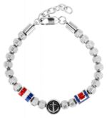 Akzent Kugelarmband mit maritimen Details, Edelstahl - Image 3