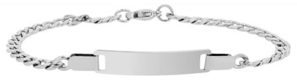 Akzent Armband mit Gravurplatte "Rudo", Edelstahl, 18 cm