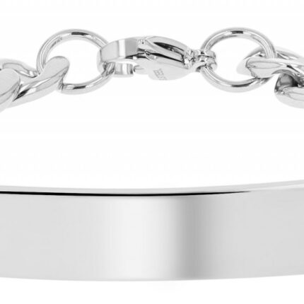 Akzent Panzerarmband "Teagan" aus Edelstahl, Gravurplatte, 21 cm