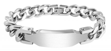 Edelstahl Armband mit Gravurplatte,