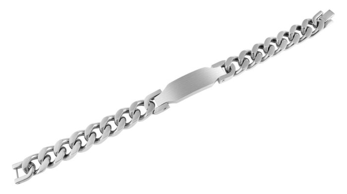 Edelstahl Armband mit Gravurplatte, - Image 2