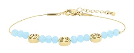 Akzent Armband mit Lebensbaumelementen, Edelstahl, ionenplattiert