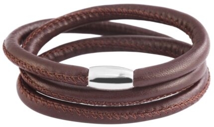 Cham Cham Echt-Leder Rundarmband, Länge 57 cm