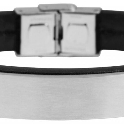 Akzent Armband aus Echtleder und Edelstahl