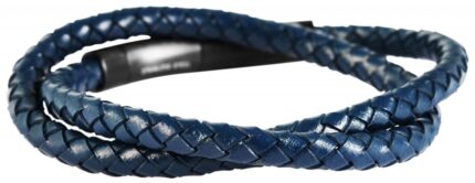 Akzent Wickelarmband, Echtleder, geflochten
