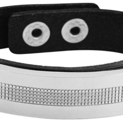 Akzent Echtlederarmband mit Edelstahlelement