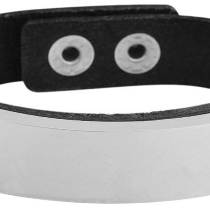 Akzent Echtlederarmband mit Edelstahlelement