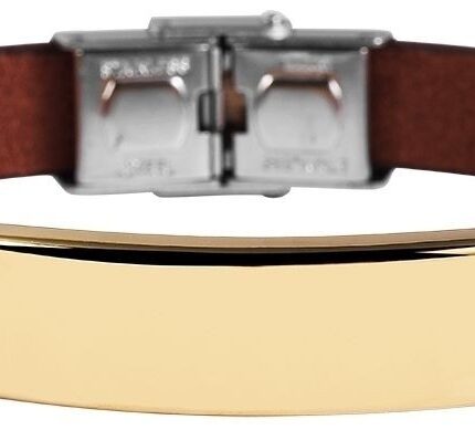 Akzent Armband aus Echtleder und Edelstahl