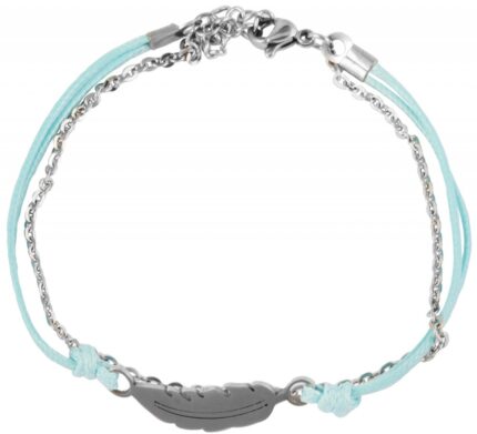 Akzent Schmuckarmband aus Textil und Edelstahl