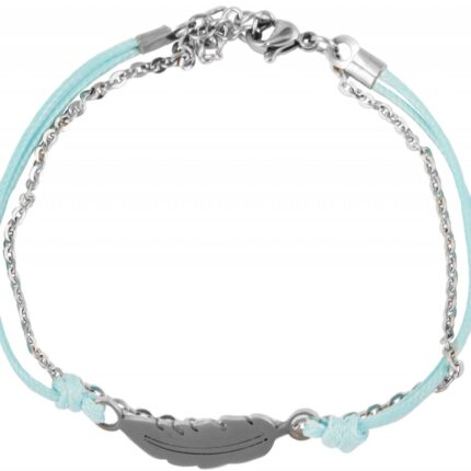 Akzent Schmuckarmband aus Textil und Edelstahl