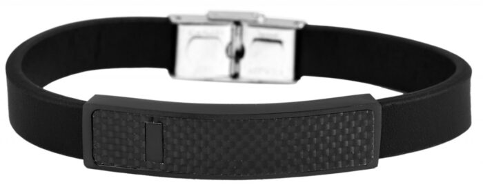 Akzent Echtlederarmband mit Edelstahlelement - Image 2