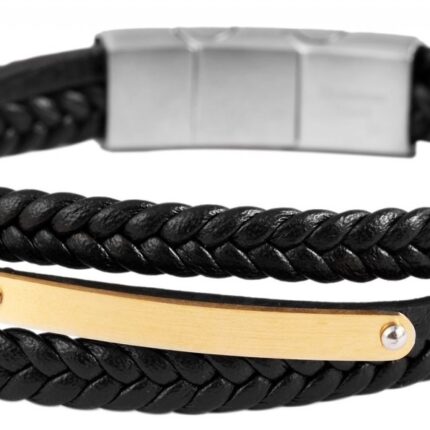 Akzent Echtlederarmband, dreireihig, mit Gravurplatte