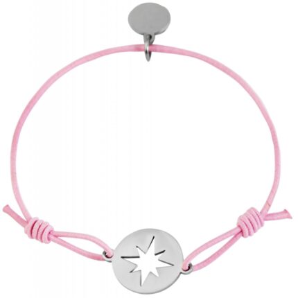 Akzent Textilarmband mit Edelstahlelement, Stern