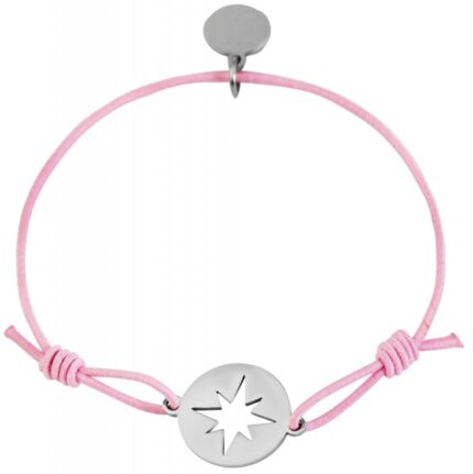 Akzent Textilarmband mit Edelstahlelement, Stern