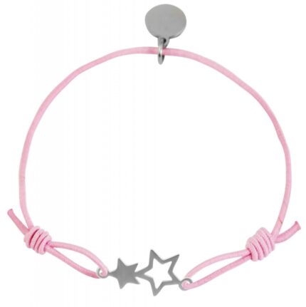Akzent Textilarmband mit Edelstahlelement, Stern