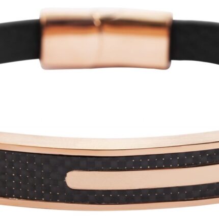 Akzent Armband aus Echtleder, Edelstahl-Gravurplatte, ionenplattiert