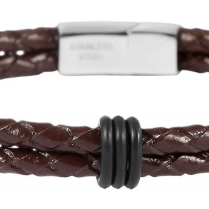 Akzent Echtlederarmband mit Edelstahl-Magnetverschluss