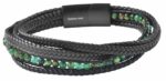 Akzent Armband aus Echtleder Pascal mit grünem Tigerauge