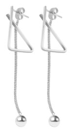 Akzent Edelstahl Ohrring, Länge: 8,8 cm / Breite: 1,6 cm / Stärke: 0,2 cm - Image 2