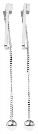 Akzent Edelstahl Ohrring, Länge: 8,8 cm / Breite: 1,6 cm / Stärke: 0,2 cm - Image 3