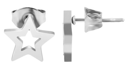 Akzent Edelstahl Ohrstecker Stern