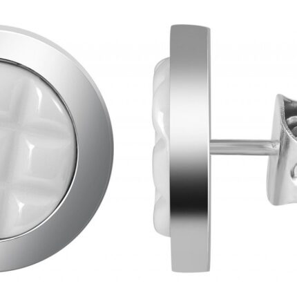Akzent Keramik / Edelstahl Ohrstecker, Durchmesser: 1,2 cm / Stärke: 0,2 cm