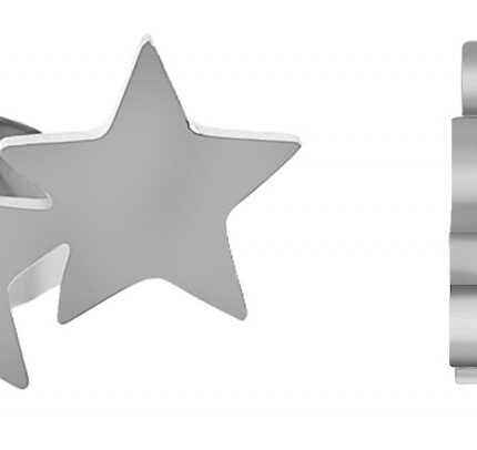 Akzent Edelstahl Ohrstecker, Sternenreihe