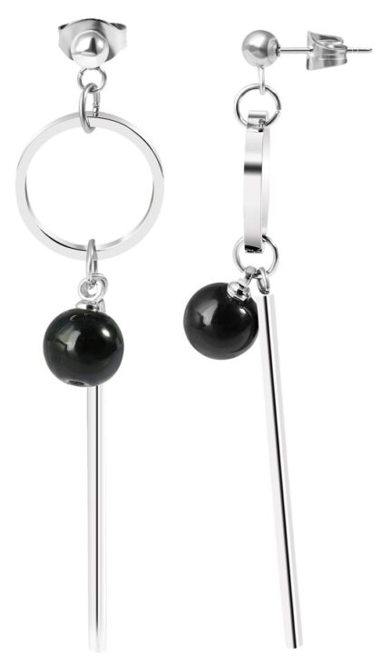 Akzent Edelstahl Ohrstecker, Lang, Kugel, Stab, Kreis