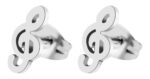 Akzent Ohrstecker aus Edelstahl, Notenschlüssel - Image 2