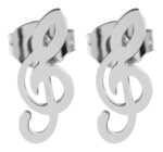 Akzent Ohrstecker aus Edelstahl, Notenschlüssel - Image 3