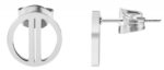 Akzent Edelstahl Ohrstecker, Rund, geteilter Kreis