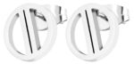 Akzent Edelstahl Ohrstecker, Rund, geteilter Kreis - Image 2
