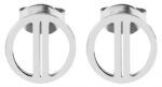 Akzent Edelstahl Ohrstecker, Rund, geteilter Kreis - Image 3