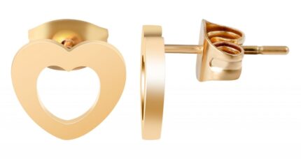 Akzent Edelstahl Ohrstecker mit Herz Motiv