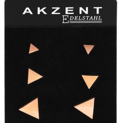 Akzent Edelstahl Ohrstecker Set