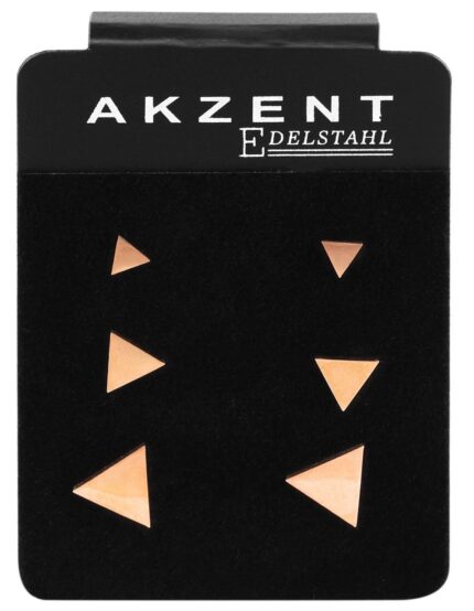 Akzent Edelstahl Ohrstecker Set