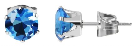 Akzent Edelstahl Ohrstecker mit Zirkonia Steinen