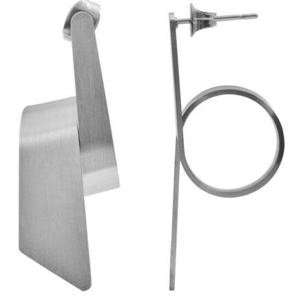 Akzent Ohrstecker, Edelstahl, geschwungene Formgebung