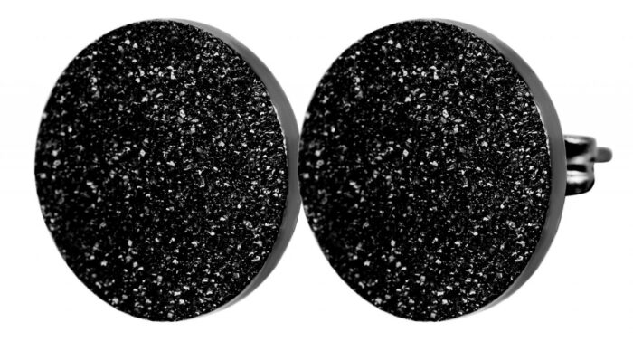 Akzent Edelstahl Ohrstecker, rund, sandgestrahlt - Image 10