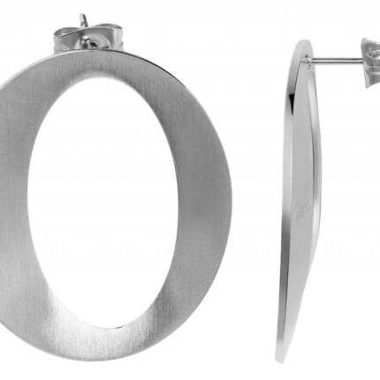 Akzent Edelstahl Ohrstecker, Oval
