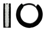 Akzent Unisex-Creolen, Edelstahl, ionenplattiert, bicolor