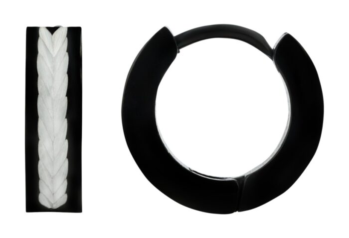 Akzent Unisex-Creolen, Edelstahl, ionenplattiert, bicolor - Image 1