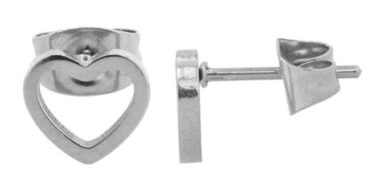Akzent Herz-Ohrstecker "Erida", Edelstahl, 7 x 7 mm
