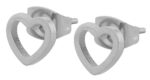 Akzent Herz-Ohrstecker "Erida", Edelstahl, 7 x 7 mm - Image 2